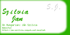 szilvia jan business card