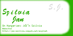 szilvia jan business card